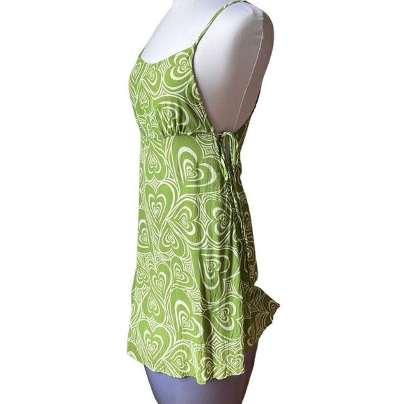Lisa Says Gah Brat Slime Green Sundress, Small - Picture 2 of 16